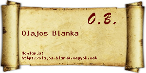 Olajos Blanka névjegykártya